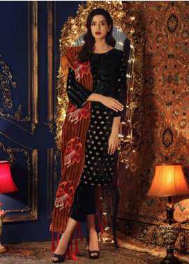 Charizma Embroidered Velvet Winter Collection Design 03 2019